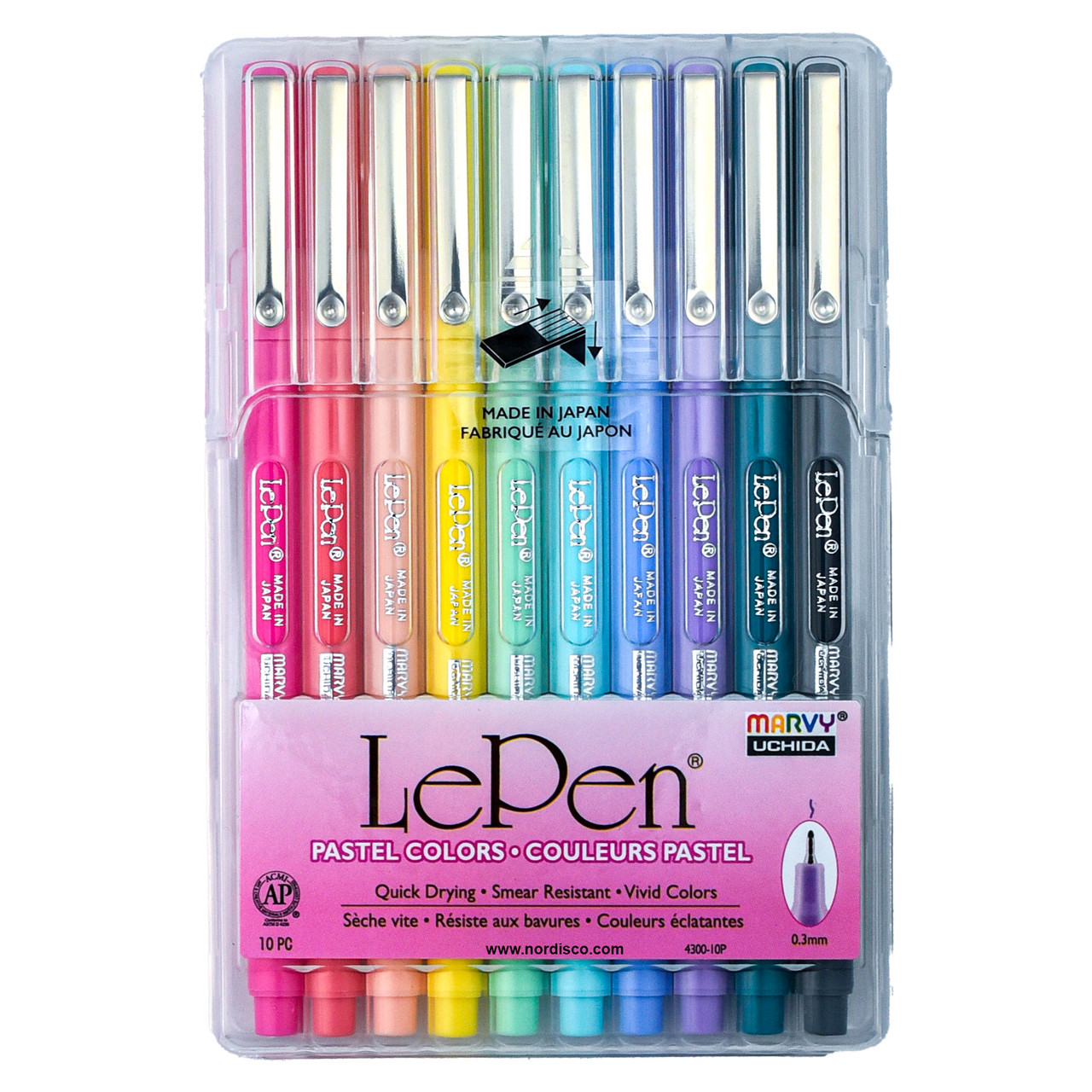 Marvy Uchida Le Pen 4300-10P Assorted Pastel Pens