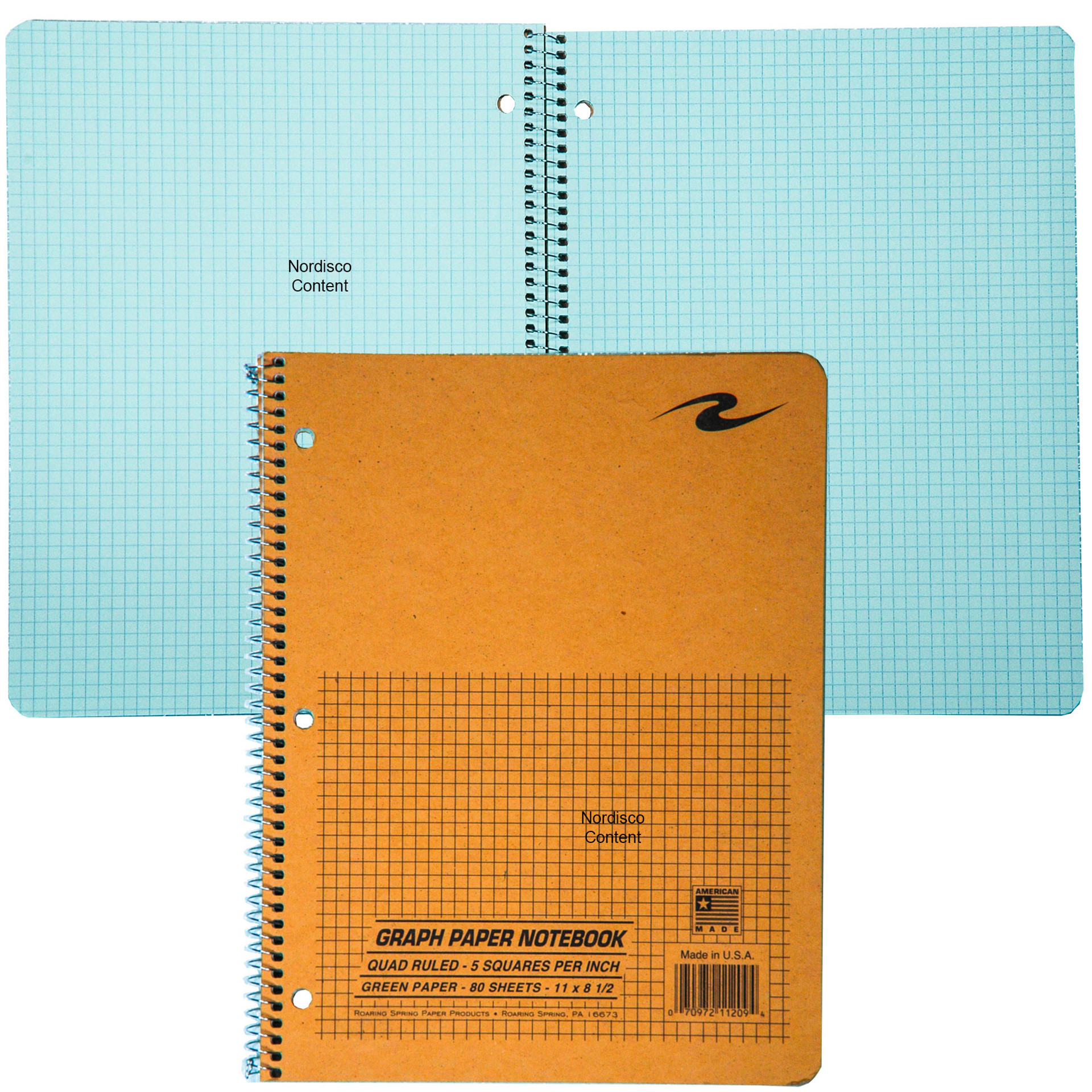 Roaring Spring 11209 Graph Paper Notebook, 11 x 81/2", 80 Sheets, 5x5