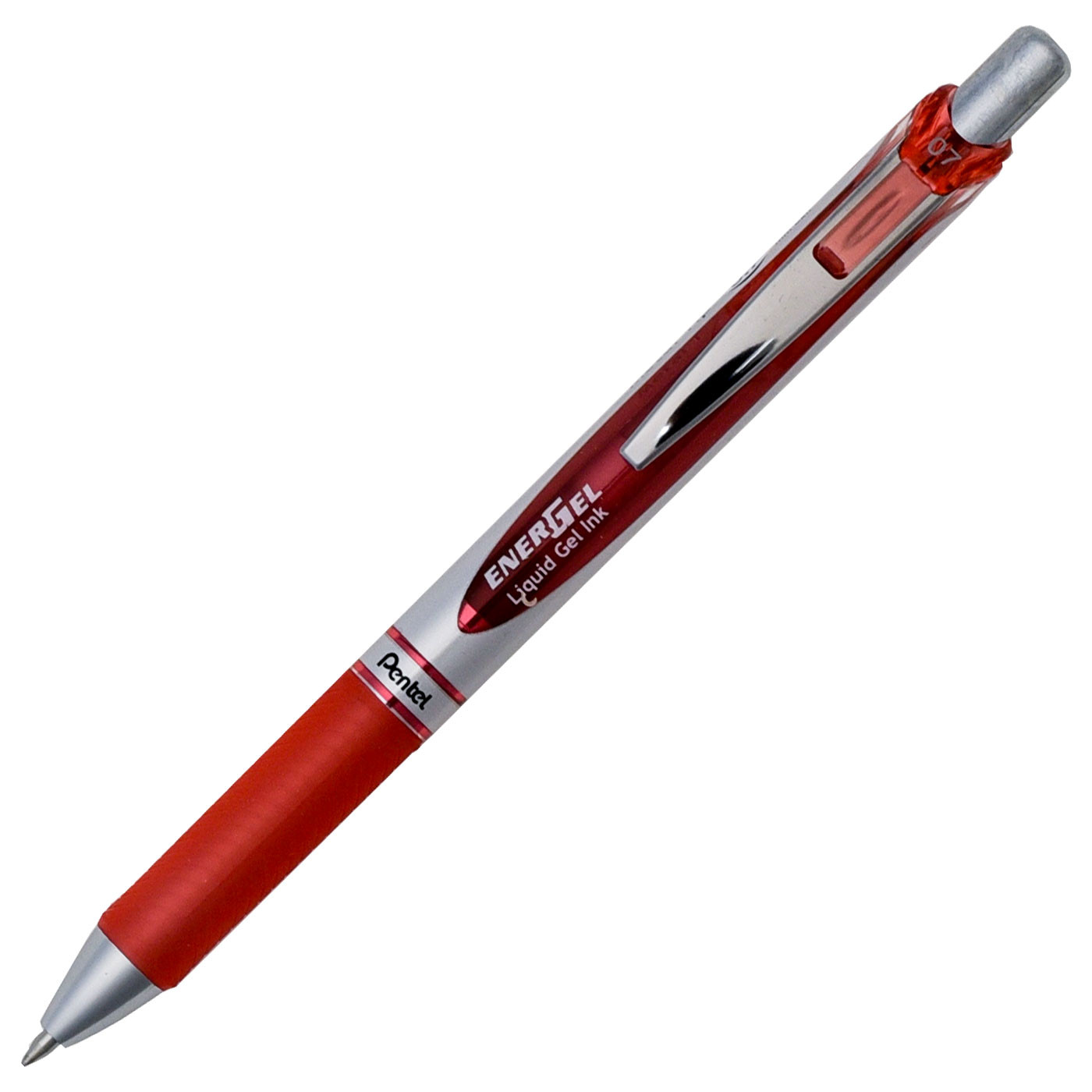 Pentel EnerGel XM BL77 - Intrekbare vloeibare gel inkt pen - 0,7 mm - 54% gerecycled - grijs - Pack van 3