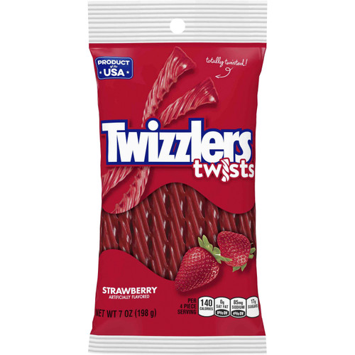 Twizzlers 54402 Twists Strawberry Flavored Candy