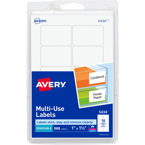 Avery S1624 Removable ID Labels