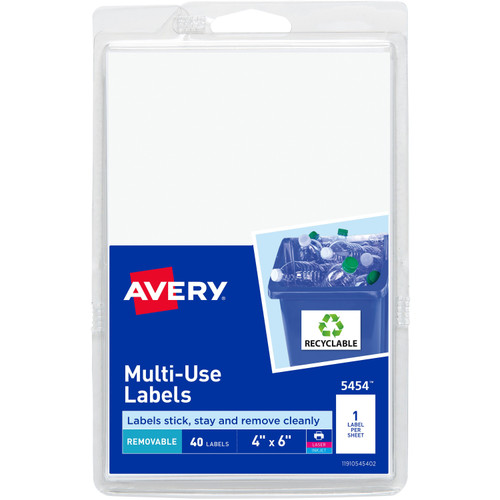 Avery S6496 Removable ID Labels