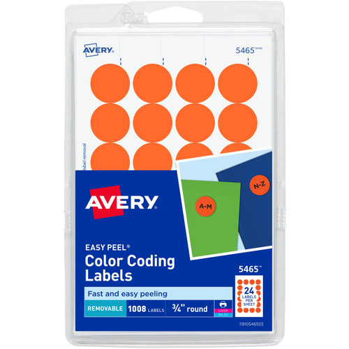 Avery 05465 Color-Coding Labels