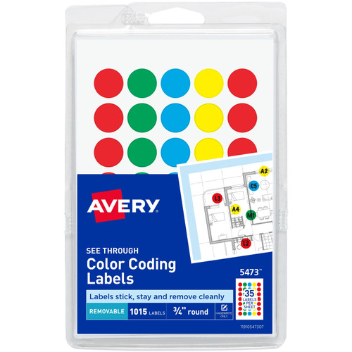 Avery 5473 Color Coded Label