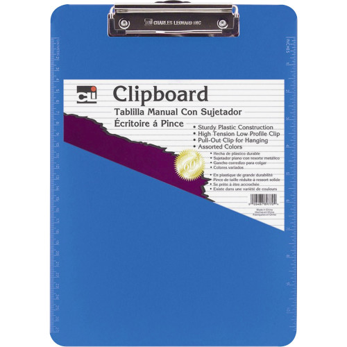 CLI 89715 Rubber Grip Plastic Clipboards