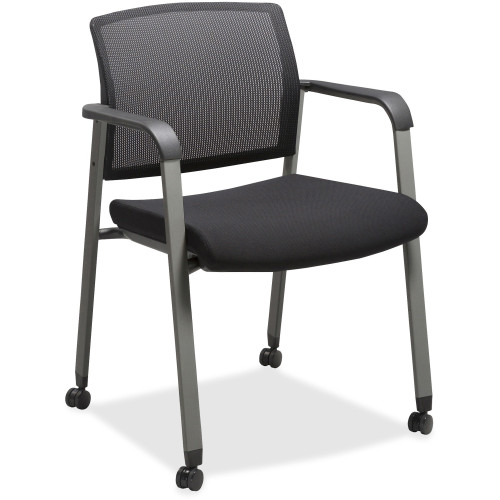 Lorell 30953 Mesh Back Guest Chairs with Casters