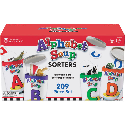 Learning Resources LER6801 Alphabet Soup Sorters Skill Set