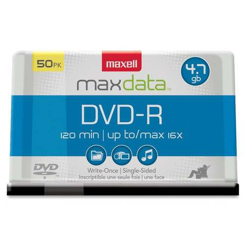 Maxell 638011 16X Speed Branded DVD-R Spindle