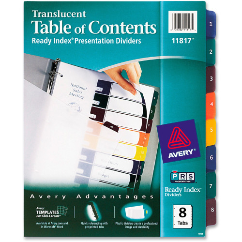 Avery 11817 Ready Index Customizable TOC Binder Dividers
