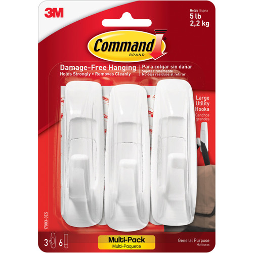 Command 170033ES Large Utility Hook Value Pack