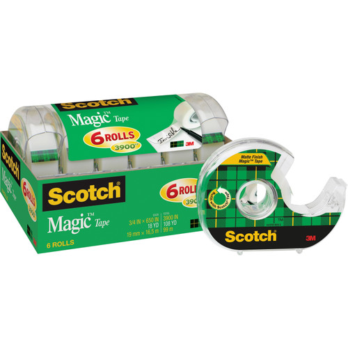 Scotch C40 Tape Dispenser w/ Six Magic Tape Rolls