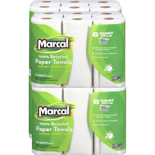 Marcal 6181CT 100% Recycled, Giant Roll Paper Towels