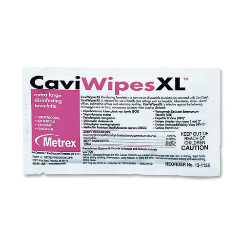 Metrex MACW078155 Caviwipes XL Disinfecting Towelettes