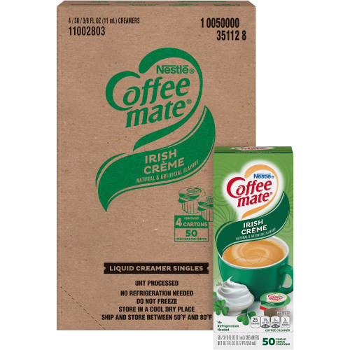 Coffee mate 35112CT Irish Cream Flavor Liquid Creamer Singles