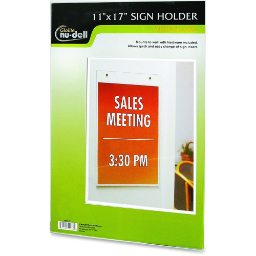 NuDell 38017Z Vertical Wall Sign Holder