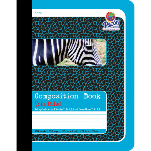 Pacon 2425 1/2" Ruled Composition Book