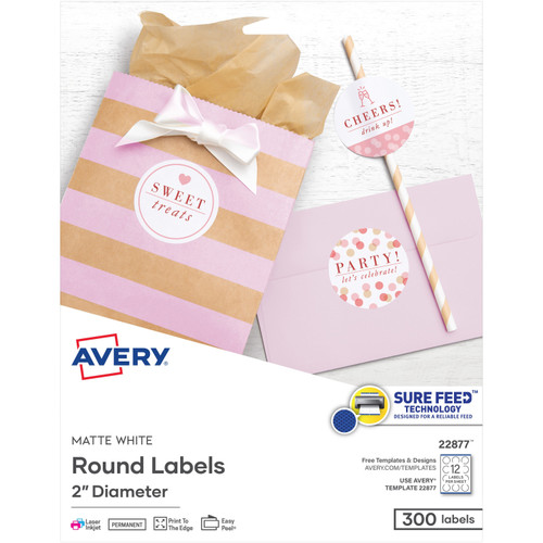 Avery 22877 Easy Peel Labels -Sure Feed - Print-to-the-Edge