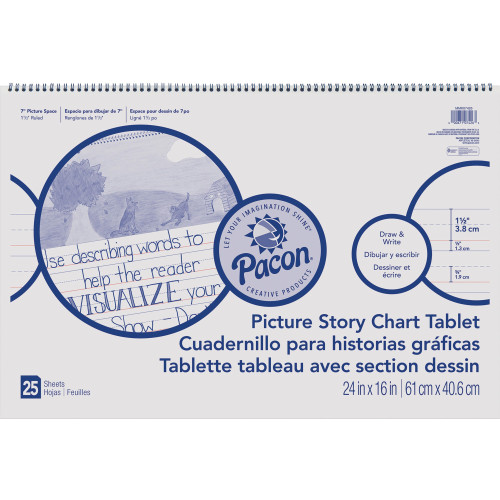 Pacon MMK07426 Ruled Picture Story Chart Tablet
