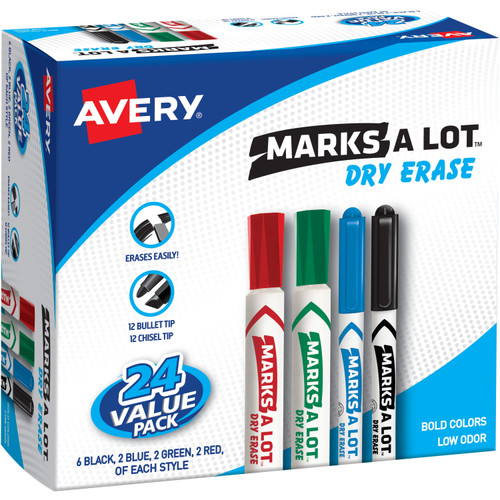 Avery 29870 Desk & Pen-Style Dry Erase Markers