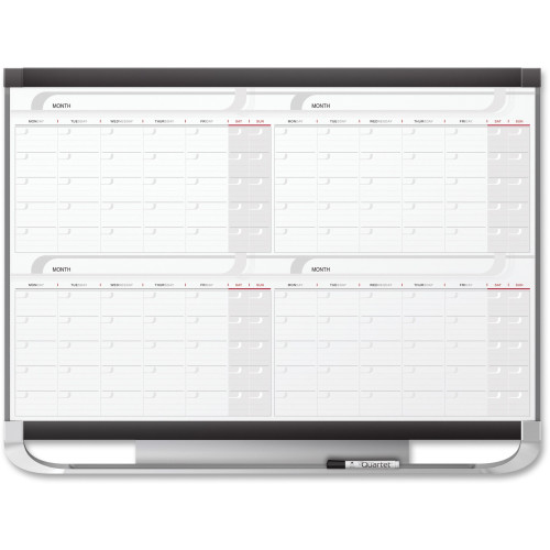 Quartet 4MCP43P2 Prestige 2 Magnetic  Calendar Total Erase Whiteboard