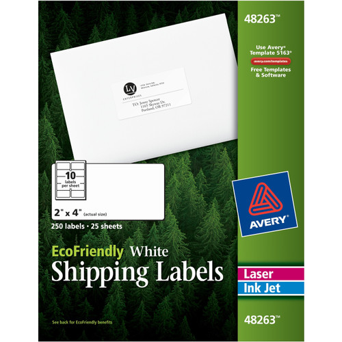Avery 48263 EcoFriendly Shipping Label