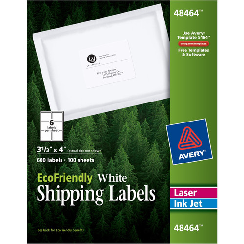 Avery 48464 EcoFriendly Shipping Label