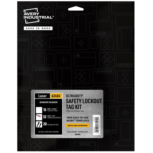Avery 62404 UltraDuty Hazard Warning Tag Kit