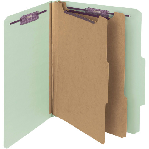 Smead 14076 Plain 2/5 Tab 2-divider Classification Folders