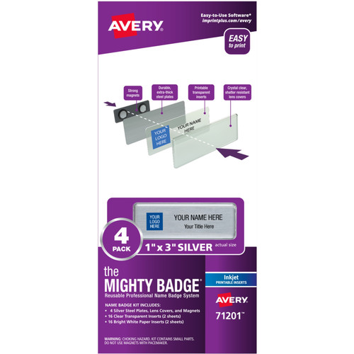 The Mighty Badge 71201 Mighty Badge Professional Reusable Name Badge System