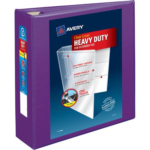 Avery 79810 Heavy-Duty View Binders - Locking One Touch EZD Rings