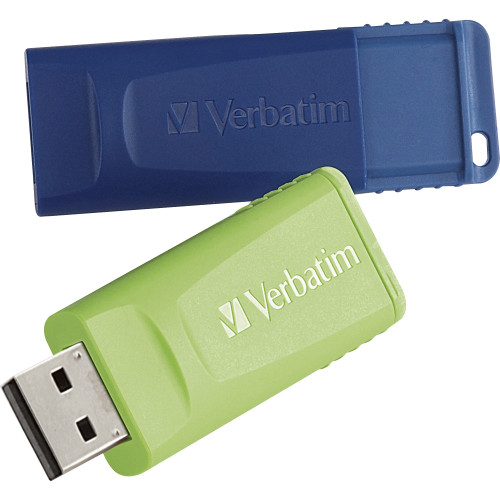 Verbatim 99812 64GB Store 'n' Go USB Flash Drive  - 2pk - Blue, Green