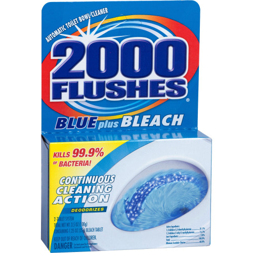 WD-40 20801 2000 Flushes Blue/Bleach Bowl Cleaner Tablets