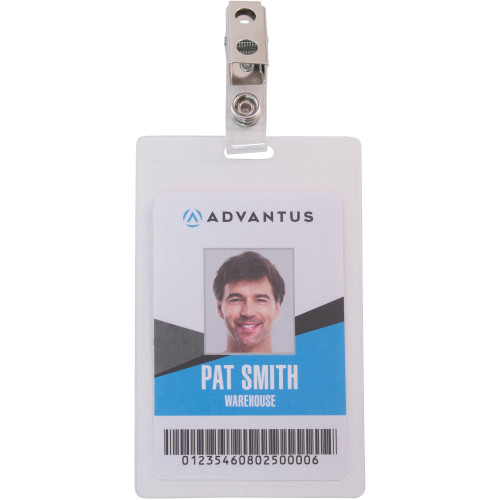 Advantus 97102 Strap Clip Self-laminating Badge Holders