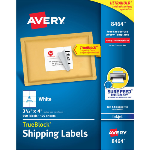 Avery 8464 TrueBlock Shipping Labels