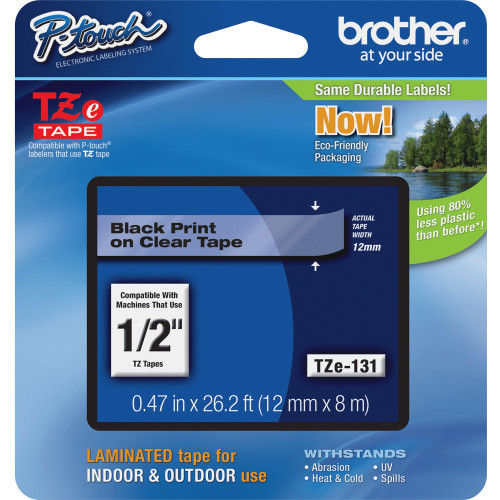 Brother TZE131 P-touch TZe Laminated Tape Cartridges