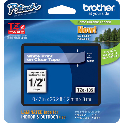 Brother TZE135 P-touch TZe Laminated Tape Cartridges