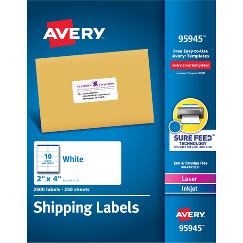 Avery 95945 Shipping Labels - Sure Feed Technology