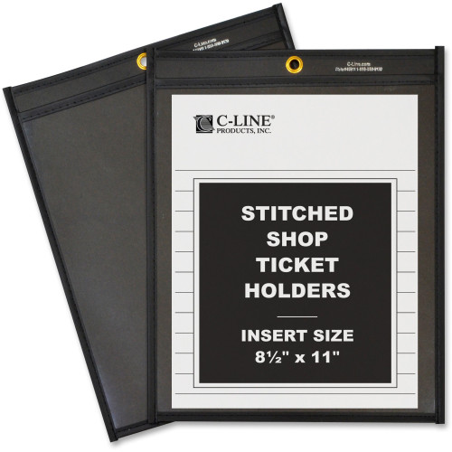 C-Line 45911 Stitched Shop Ticket Holders with Black Backing