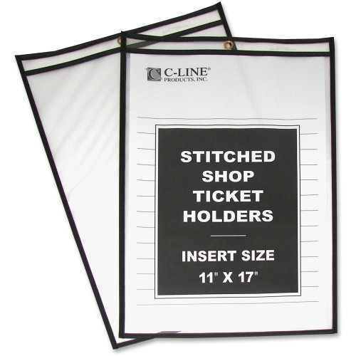 C-Line 46117 Stitched Vinyl Shop Ticket Holders