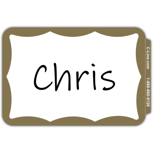 C-Line 92266 Self-adhesive Color Border Name Badges