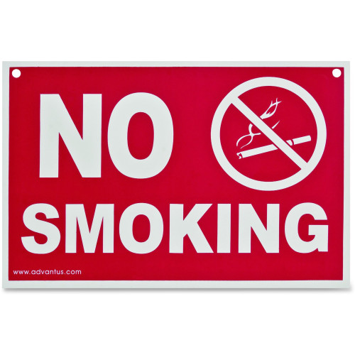 Advantus 83639 No Smoking Wall Sign