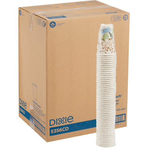 Dixie 5356CDCT PerfecTouch Insulated Paper Hot Coffee Cups by GP Pro