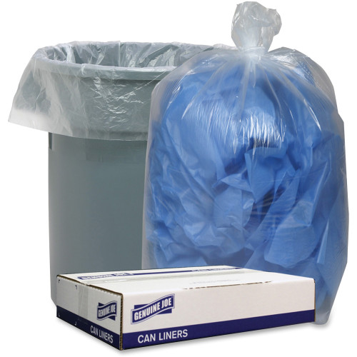 Genuine Joe 29128 Clear Low Density Can Liners