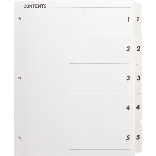 Business Source 05852 Table of Content Quick Index Dividers