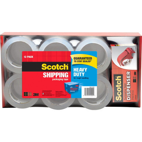 Scotch 385012DP3 Heavy-Duty Shipping/Packaging Tape