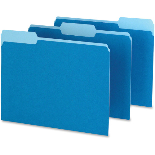 Pendaflex 152-1/3BLU Two-tone Color File Folders