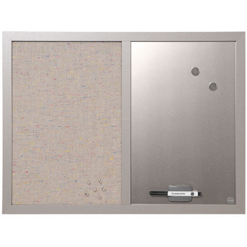 MasterVision MX04331608 MV Fabric/Dry-erase Bulletin Board