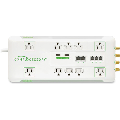 Compucessory 31900 Slim 10-Outlet Surge Protector