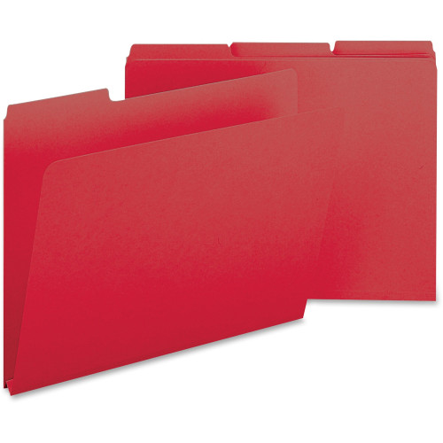 Smead 21538 1/3 Cut Colored Pressboard Tab Folders