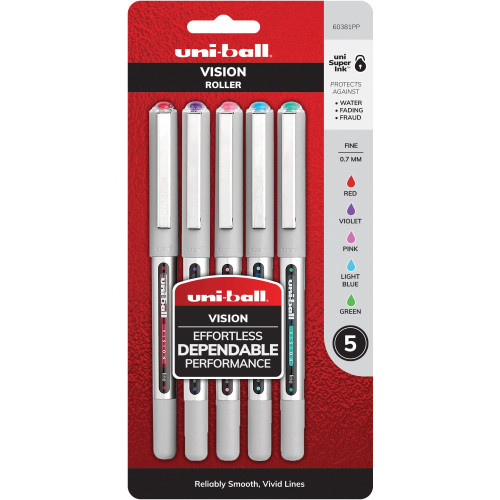 uni-ball 60381PP Vision Rollerball Pens